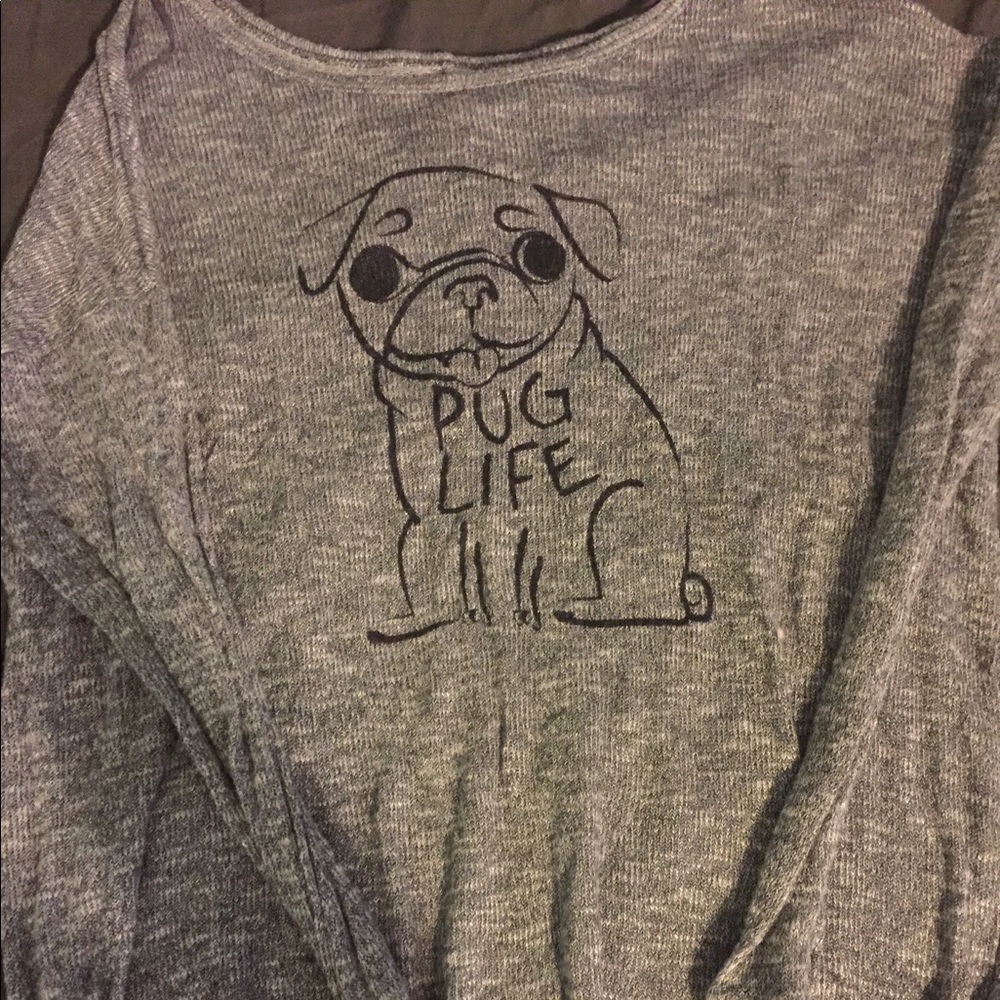 Juniors Bethany Mota Pug shirt